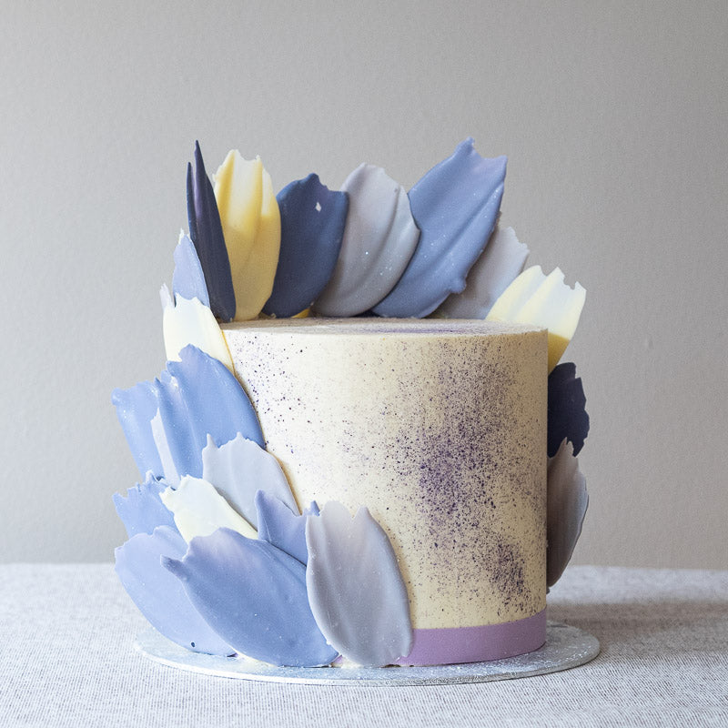 Brush Strokes birthday celebration cake