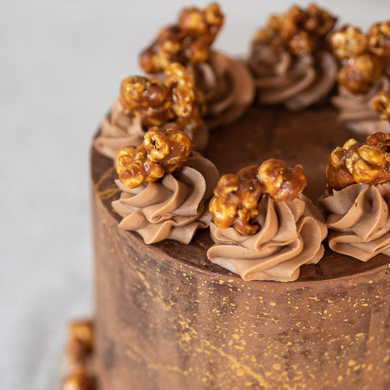 Chocolate & Salted Caramel Fudge celebration cake