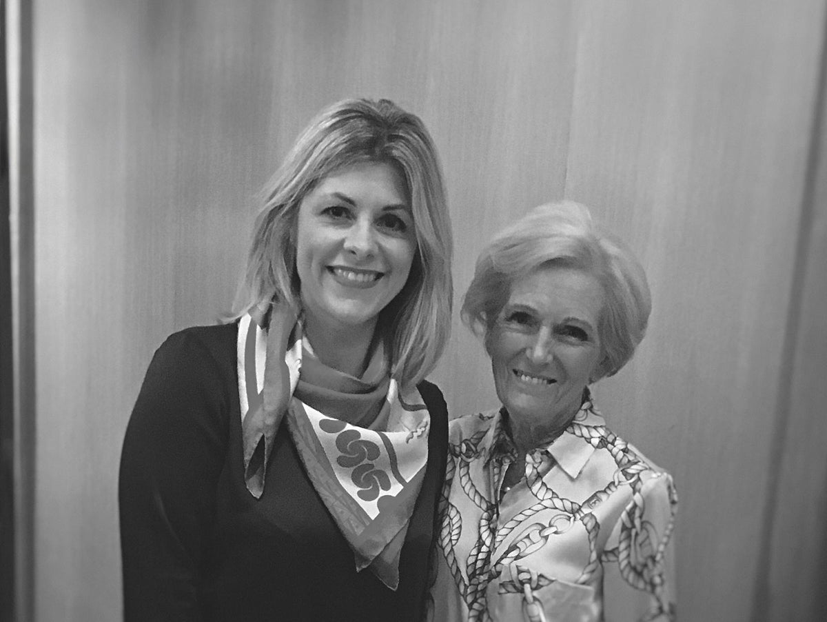 Suzanne Thorp with Mary Berry